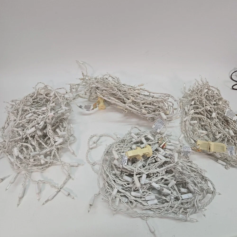 Vtg BRILLIANCE Icicle String Lights QTY 4 Strands Of 150 Bulbs Working 600 Light